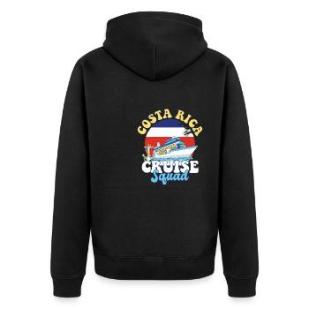 Costa Rica Cruise Squad Family Vacation Trip - Unisex Premium Bio Zip Hoodie - Schwarz - Hinten - Nico (187cm)