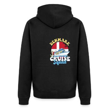 Denmark Cruise Squad Family Vacation Trip - Unisex Premium Bio Zip Hoodie - Schwarz - Hinten - Nico (187cm)