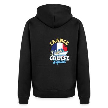 Voyage de vacances en famille France Cruise Squad - Veste à capuche bio Premium Unisexe - noir - Dos - Nico (187cm)