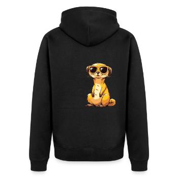 Suricate avec lunettes de soleil Suricate - Veste à capuche bio Premium Unisexe - noir - Dos - Nico (187cm)