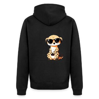 Suricate avec lunettes de soleil Suricate - Veste à capuche bio Premium Unisexe - noir - Dos - Nico (187cm)