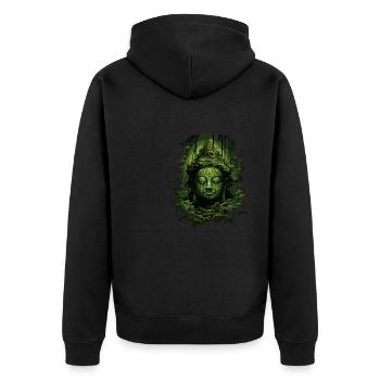 Buddhismus Yoga Buddhist Zen Meditation Buddha - Unisex Premium Bio Zip Hoodie - Schwarz - Hinten - Nico (187cm)