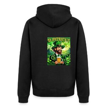 JOUR DE LA SAINT-PATRICK SERPENT BIÈRE TRÈFLE - Veste à capuche bio Premium Unisexe - noir - Dos - Nico (187cm)