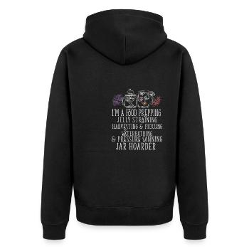 Jar Hoarder Homesteady citation confiture maker alimentaire - Veste à capuche bio Premium Unisexe - noir - Dos - Nico (187cm)