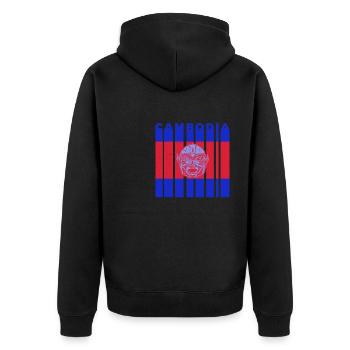 Cambodia Tradition Khmer Culture Asia Flag - Unisex Premium Organic Zip Hoodie - black - Back - Nico (187cm)