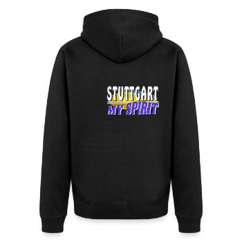 STUTTGART MON - Veste à capuche bio Premium Unisexe - noir - Dos - Nico (187cm)
