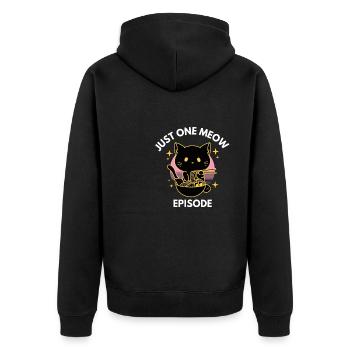 K-Drama Liebhaber Lustig KDrama Mutter - Unisex Premium Bio Zip Hoodie - Schwarz - Hinten - Nico (187cm)