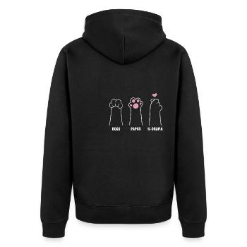 K-Drama Liebhaber Lustig KDrama Mutter - Unisex Premium Bio Zip Hoodie - Schwarz - Hinten - Nico (187cm)