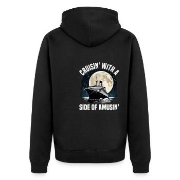 Cruising Trip Cruise Ship Vacation Group Matching - Unisex Premium Organic Zip Hoodie - black - Back - Nico (187cm)