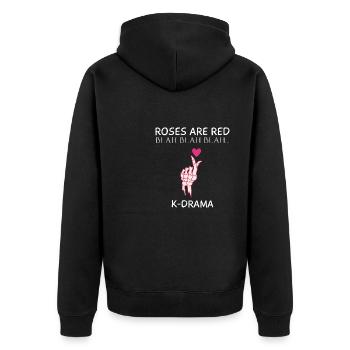 K-Drama Lover Drôle KDrama Maman - Veste à capuche bio Premium Unisexe - noir - Dos - Nico (187cm)