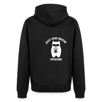 K-Drama Liebhaber Lustig KDrama Mutter - Unisex Premium Bio Zip Hoodie - Schwarz - Hinten - Nico (187cm)