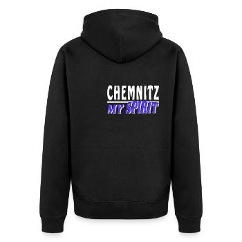CHEMNITZ MON - Veste à capuche bio Premium Unisexe - noir - Dos - Nico (187cm)