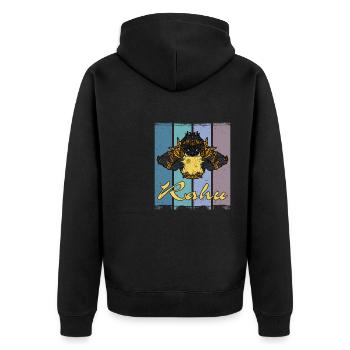 Rahu Tempel Khmer Hindu Traditionell Bayon - Unisex Premium Bio Zip Hoodie - Schwarz - Hinten - Nico (187cm)