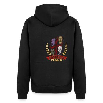 Sardinien Sardinia Italia Sommer Sardegna - Unisex Premium Bio Zip Hoodie - Schwarz - Hinten - Nico (187cm)