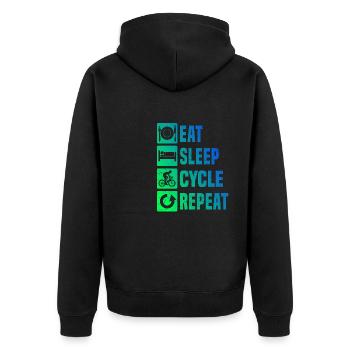 Cyclisme sur route Cyclisme sur route Vélo de route - Veste à capuche bio Premium Unisexe - noir - Dos - Nico (187cm)