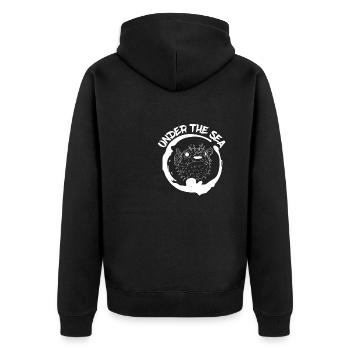 Meerestier Kugelfisch Ozean Biologie Aquarium - Unisex Premium Bio Zip Hoodie - Schwarz - Hinten - Nico (187cm)