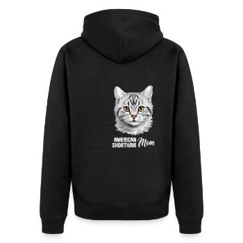 Chat Chats American Shorthair - Veste à capuche bio Premium Unisexe - noir - Dos - Nico (187cm)