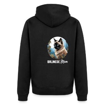 Chat balinais Balinesenkatze - Veste à capuche bio Premium Unisexe - noir - Dos - Nico (187cm)