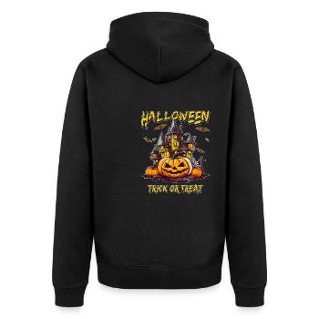 HALLOWEEN TRICK OR TREAT - Veste à capuche bio Premium Unisexe - noir - Dos - Nico (187cm)