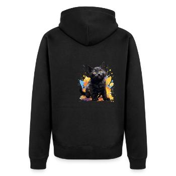 Chat de Bombay Bombay Katze - Veste à capuche bio Premium Unisexe - noir - Dos - Nico (187cm)