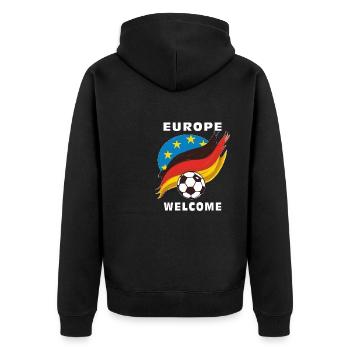ALLEMAGNE EUROPE FOOTBALL - Veste à capuche bio Premium Unisexe - noir - Dos - Nico (187cm)