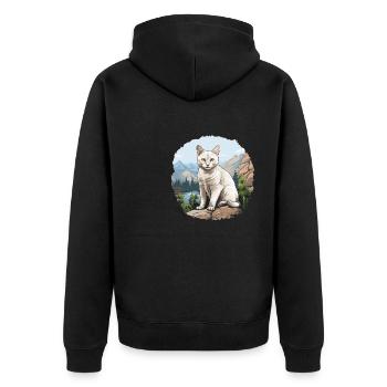 Burmilla Chaton Burmilla Chat - Veste à capuche bio Premium Unisexe - noir - Dos - Nico (187cm)