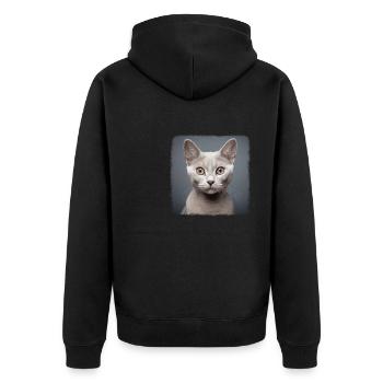 Burmilla Chaton Burmilla Chat - Veste à capuche bio Premium Unisexe - noir - Dos - Nico (187cm)