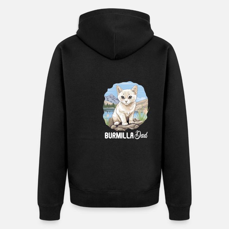 Burmilla Chaton Burmilla Chat - Veste à capuche bio Premium Unisexe - noir