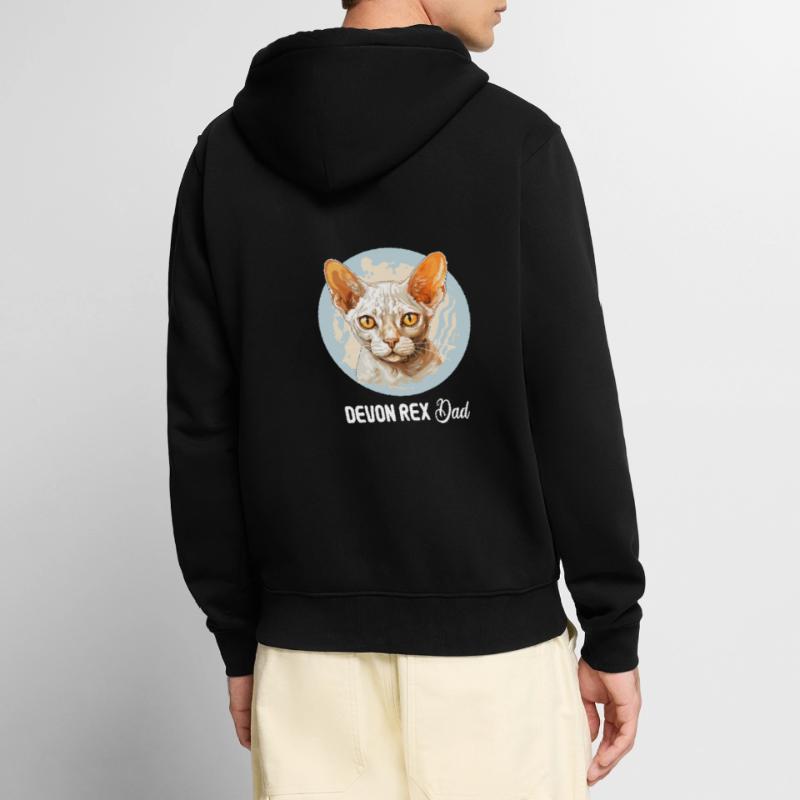 Chaton Devon Rex Chat Devon Rex Veste à capuche bio Premium Unisexe