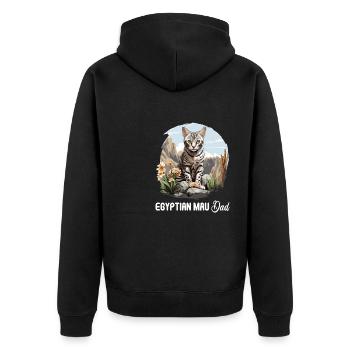Egyptian Mau Kätzchen Katze Ägyptische Mau - Unisex Premium Bio Zip Hoodie - Schwarz - Hinten - Nico (187cm)
