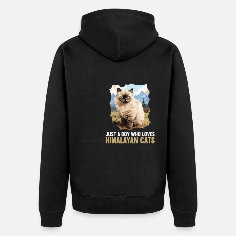 Chat de l’Himalaya Colourpoint Katze - Veste à capuche bio Premium Unisexe - noir