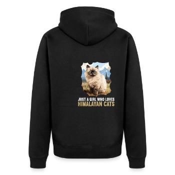 Chat de l’Himalaya Colourpoint Katze - Veste à capuche bio Premium Unisexe - noir - Dos - Nico (187cm)