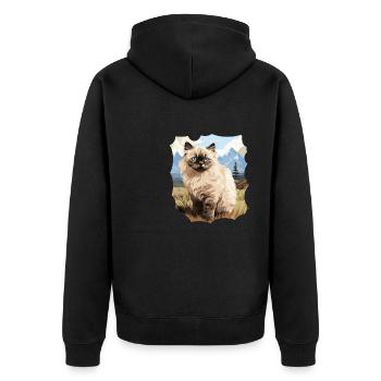 Chat de l’Himalaya Colourpoint Katze - Veste à capuche bio Premium Unisexe - noir - Dos - Nico (187cm)