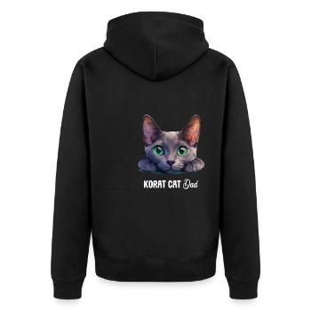 Korat Chaton Korat Chat - Veste à capuche bio Premium Unisexe - noir - Dos - Nico (187cm)