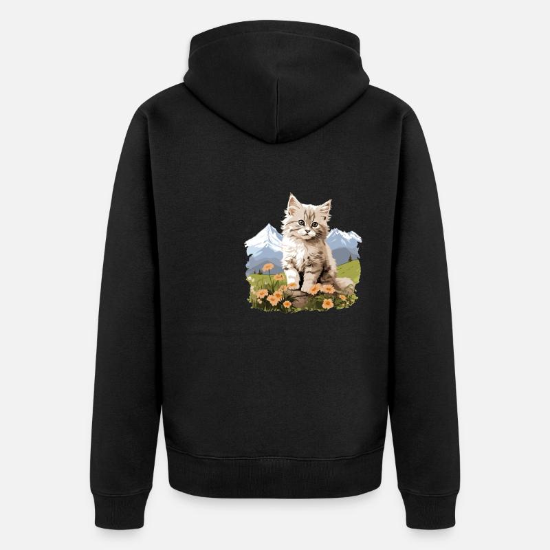 Ragamuffin Chaton Ragamuffin Chat - Veste à capuche bio Premium Unisexe - noir