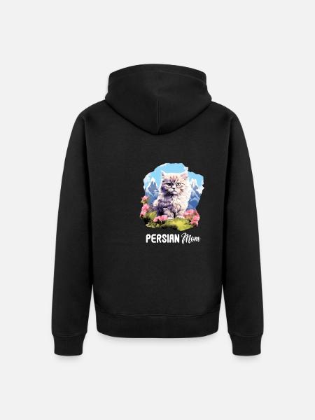 Persian Cat Perserkatze - Unisex Premium Organic Zip Hoodie - black