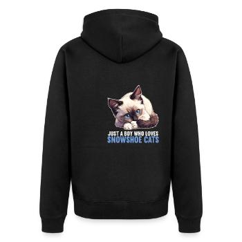 Chaton raquette Chat raquette - Veste à capuche bio Premium Unisexe - noir - Dos - Nico (187cm)