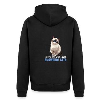 Chaton raquette Chat raquette - Veste à capuche bio Premium Unisexe - noir - Dos - Nico (187cm)