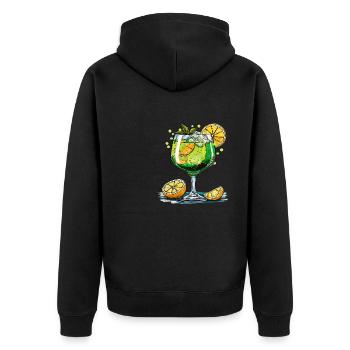 MÉLANGE DE BOISSON VERT - Veste à capuche bio Premium Unisexe - noir - Dos - Nico (187cm)