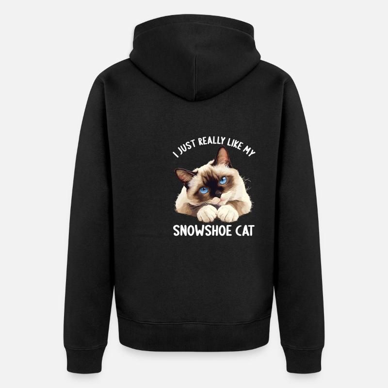 Chaton raquette Chat raquette - Veste à capuche bio Premium Unisexe - noir