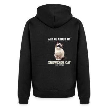Chaton raquette Chat raquette - Veste à capuche bio Premium Unisexe - noir - Dos - Nico (187cm)