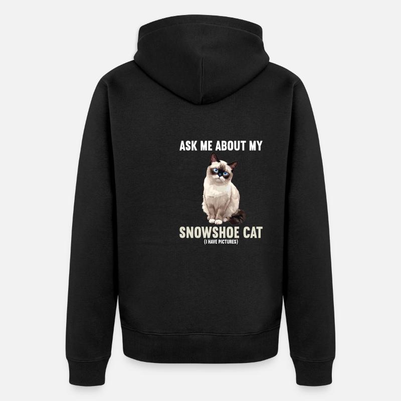 Chaton raquette Chat raquette - Veste à capuche bio Premium Unisexe - noir