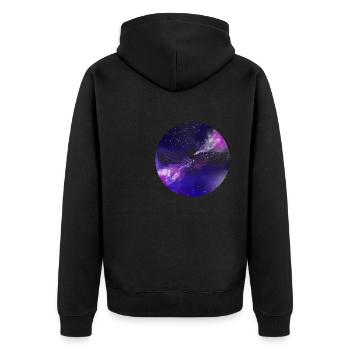 Antike Syrien Aramäer Aram Damaskus Assyrer - Unisex Premium Bio Zip Hoodie - Schwarz - Hinten - Nico (187cm)