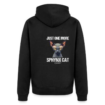 Chaton Sphynx Chat Sphynx - Veste à capuche bio Premium Unisexe - noir - Dos - Nico (187cm)