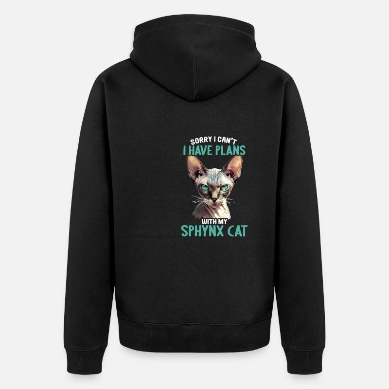 Sphynx Kätzchen Sphynx Katze - Unisex Premium Bio Zip Hoodie - Schwarz