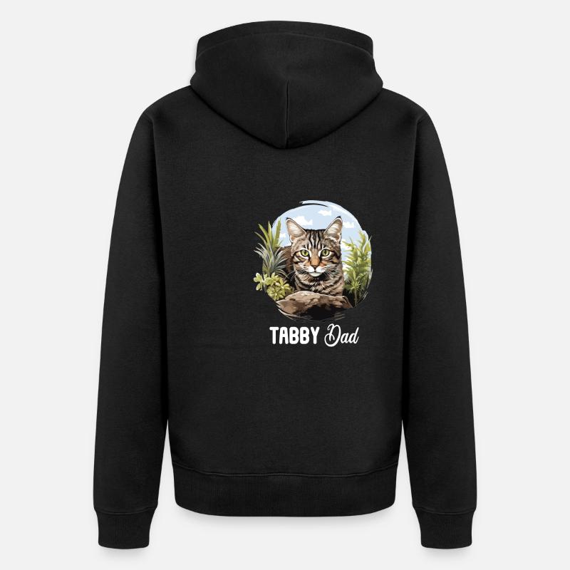 Tabby Kätzchen Tabby Katze - Unisex Premium Bio Zip Hoodie - Schwarz
