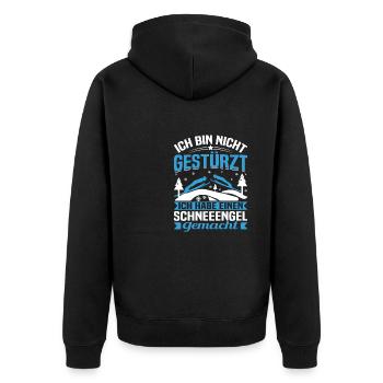 Ski Flying Winter Sports Ski jumping chance for the - Unisex Premium Organic Zip Hoodie - black - Back - Nico (187cm)