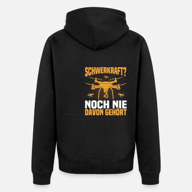 Drone volant drone télécommandé - Veste à capuche bio Premium Unisexe - noir