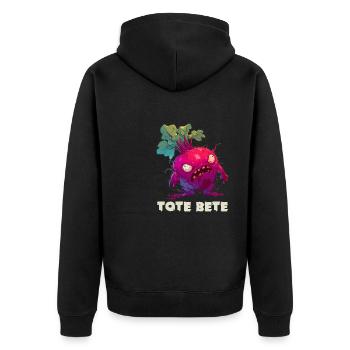 Fourre-tout Halloween à la betterave Fourre-tout à la betterave - Veste à capuche bio Premium Unisexe - noir - Dos - Nico (187cm)