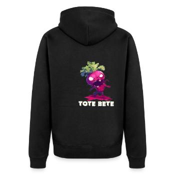 Fourre-tout Halloween à la betterave Fourre-tout à la betterave - Veste à capuche bio Premium Unisexe - noir - Dos - Nico (187cm)